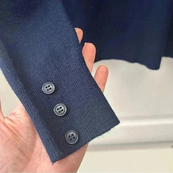 Ricki’s Cardigan V Neck Button Front Fitted Blue Size Small - Picture 10 of 16